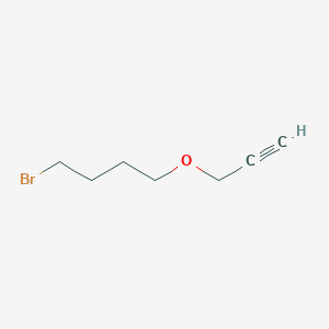 molecular formula C7H11BrO B8568577 1-Bromo-4-[(prop-2-yn-1-yl)oxy]butane CAS No. 101339-72-4