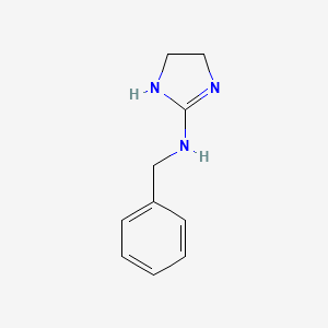 molecular formula C10H13N3 B8568592 1H-Imidazol-2-amine, 4,5-dihydro-N-(phenylmethyl)- 