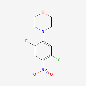 molecular formula C10H10ClFN2O3 B8568597 2-Chloro-5-fluoro-4-morpholinonitrobenzene 