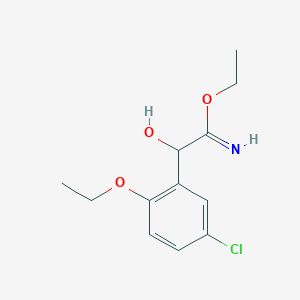 molecular formula C12H16ClNO3 B8568608 Ethyl 2-(5-chloro-2-ethoxyphenyl)-2-hydroxyethanimidate 