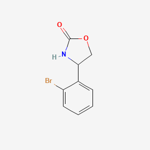 molecular formula C9H8BrNO2 B8568633 4-(2-Bromophenyl)oxazolidin-2-one 