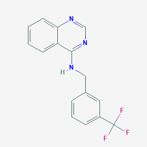 molecular formula C16H12F3N3 B8568673 N-[[3-(Trifluoromethyl)phenyl]methyl]-4-quinazolinamine 