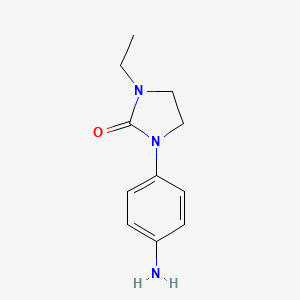 molecular formula C11H15N3O B8568702 1-(4-Aminophenyl)-3-ethyl-2-imidazolidinone 