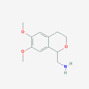 molecular formula C12H17NO3 B8568710 6,7-Dimethoxy-1-isochromanmethylamine 