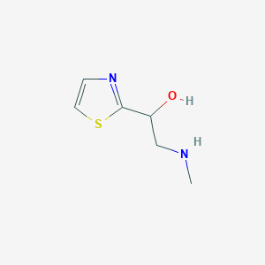 molecular formula C6H10N2OS B8568711 2-(Methylamino)-1-(1,3-thiazol-2-yl)ethanol 