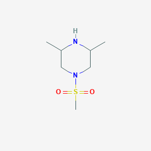 molecular formula C7H16N2O2S B8568715 1-Methanesulfonyl-3,5-dimethylpiperazine CAS No. 1032759-32-2
