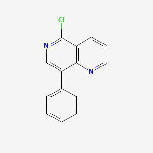 molecular formula C14H9ClN2 B8568722 8-Phenyl-5-chloro-1,6-naphthyridine 