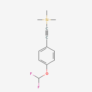 molecular formula C12H14F2OSi B8568754 {[4-(Difluoromethoxy)phenyl]ethynyl}(trimethyl)silane CAS No. 918487-36-2