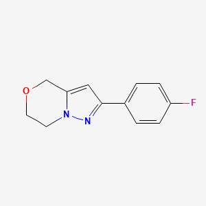 molecular formula C12H11FN2O B8568760 2-(4-fluorophenyl)-6,7-dihydro-4H-pyrazolo[5,1-c][1,4]oxazine 
