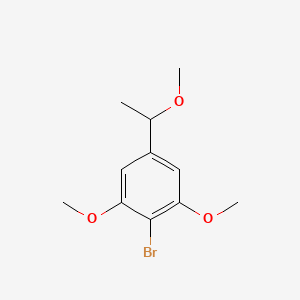 molecular formula C11H15BrO3 B8568767 2-Bromo-1,3-dimethoxy-5-(1-methoxyethyl)benzene 