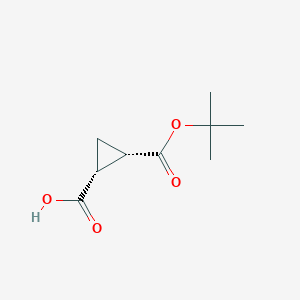 molecular formula C9H14O4 B8568785 Cis-2-t-butoxycarbonylcyclopropanecarboxylic Acid 