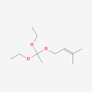 molecular formula C11H22O3 B8568805 1-(1,1-Diethoxyethoxy)-3-methylbut-2-ene CAS No. 60066-56-0