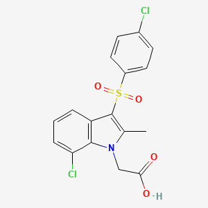 1H-Indole-1-acetic acid, 7-chloro-3-[(4-chlorophenyl)sulfonyl]-2-methyl-