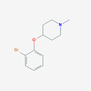 molecular formula C12H16BrNO B8568834 4-(2-Bromophenoxy)-1-methylpiperidine 