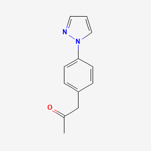 molecular formula C12H12N2O B8568882 1-(4-Pyrazol-1-yl-phenyl)-propan-2-one 