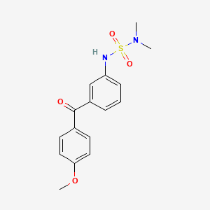 molecular formula C16H18N2O4S B8568909 3-[N-(dimethylaminosulfonyl)-amino]-4'-methoxybenzophenone CAS No. 90231-96-2