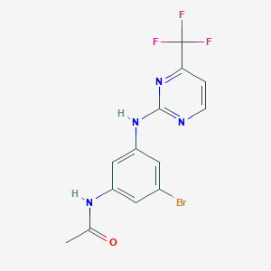 N-(3-bromo-5-{[4-(trifluoromethyl)pyrimidin-2-yl]amino}phenyl)acetamide