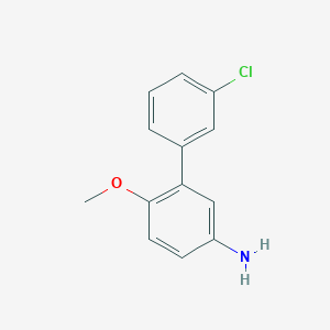 molecular formula C13H12ClNO B8568966 3-(3-Chlorophenyl)-4-methoxyaniline 