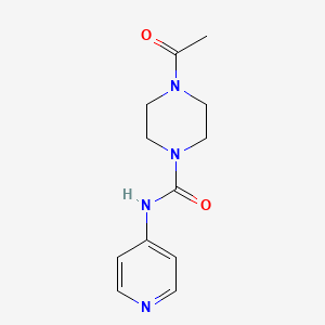 molecular formula C12H16N4O2 B8569000 1-Acetyl-4-(4-pyridylaminocarbonyl)piperazine 