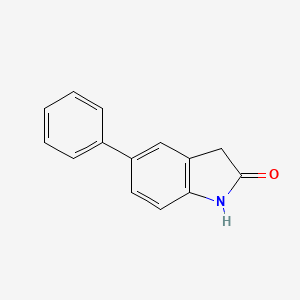molecular formula C14H11NO B8569005 5-Phenyloxindole 