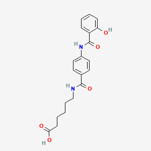 molecular formula C20H22N2O5 B8569027 6-[4-(2-Hydroxybenzoylamino)benzoylamino]hexanoic acid CAS No. 209961-30-8