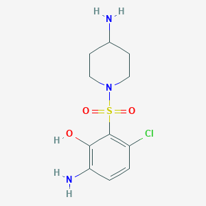 molecular formula C11H16ClN3O3S B8569036 6-Amino-2-(4-amino-piperidine-1-sulfonyl)-3-chloro-phenol 