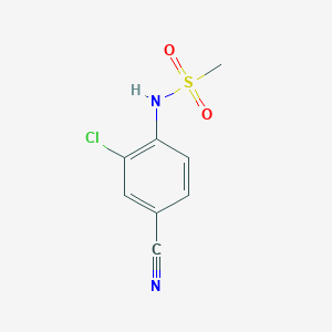 molecular formula C8H7ClN2O2S B8569073 N-(2-chloro-4-cyanophenyl)methanesulfonamide 