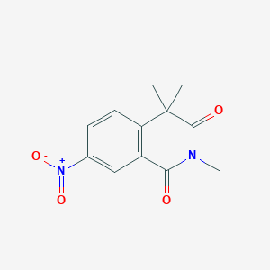 molecular formula C12H12N2O4 B8569080 2,4,4-trimethyl-7-nitro-4H-isoquinoline-1,3-dione CAS No. 213765-60-7