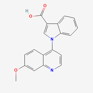 molecular formula C19H14N2O3 B8569098 1-(7-Methoxyquinolin-4-yl)-1H-indole-3-carboxylic acid CAS No. 649539-15-1