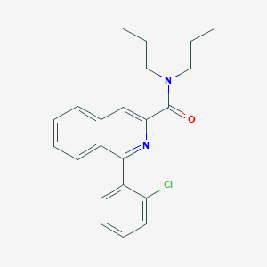 molecular formula C22H23ClN2O B8569164 3-Isoquinolinecarboxamide, 1-(2-chlorophenyl)-N,N-dipropyl- CAS No. 89242-19-3