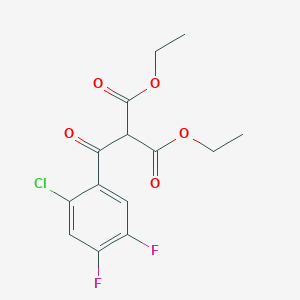 molecular formula C14H13ClF2O5 B8569193 Diethyl (2-chloro-4,5-difluorobenzoyl)propanedioate CAS No. 121872-99-9