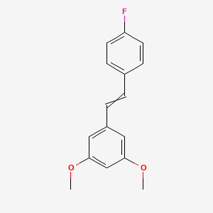 molecular formula C16H15FO2 B8569199 1-[2-(4-Fluorophenyl)ethenyl]-3,5-dimethoxybenzene CAS No. 688348-46-1