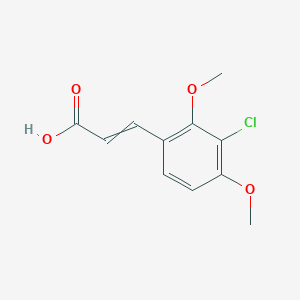 molecular formula C11H11ClO4 B8569220 3-(3-Chloro-2,4-dimethoxyphenyl)prop-2-enoic acid CAS No. 502483-92-3