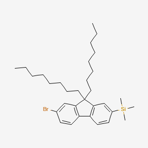 B8569243 (7-Bromo-9,9-dioctyl-9H-fluoren-2-yl)(trimethyl)silane CAS No. 620624-94-4