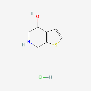 molecular formula C7H10ClNOS B8569255 4,5,6,7-Tetrahydrothieno[2,3-c]pyridin-4-ol;hydrochloride CAS No. 61923-08-8