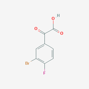 molecular formula C8H4BrFO3 B8569256 4-Fluoro-3-bromophenylglyoxylic acid 