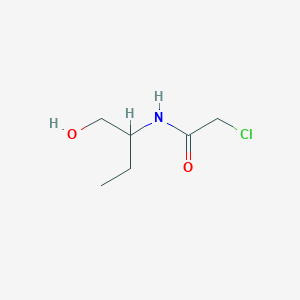 molecular formula C6H12ClNO2 B8569271 2-(2-Chloroacetamido)-1-butanol 