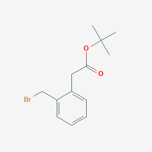 molecular formula C13H17BrO2 B8569272 2-Bromomethylphenylacetic acid t-butyl ester 