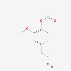 molecular formula C11H14O4 B8569280 4-(2-Hydroxyethyl)-2-methoxyphenyl acetate 