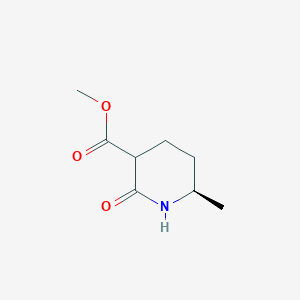 molecular formula C8H13NO3 B8569281 methyl (6R)-6-methyl-2-oxopiperidine-3-carboxylate 