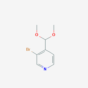 molecular formula C8H10BrNO2 B8569284 3-Bromo-4-(dimethoxymethyl)pyridine 