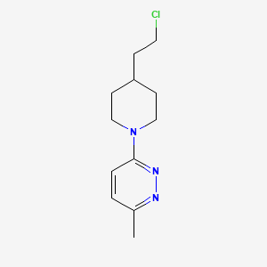 molecular formula C12H18ClN3 B8569288 3-[4-(2-Chloroethyl)-1-piperidinyl]-6-methylpyridazine 