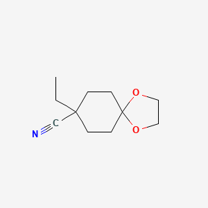 molecular formula C11H17NO2 B8569290 8-Ethyl-1,4-dioxa-spiro[4.5]decane-8-carbonitrile 