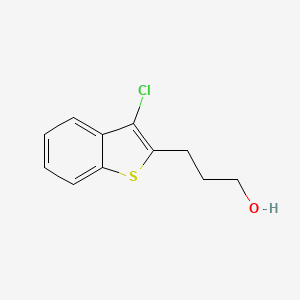 molecular formula C11H11ClOS B8569392 3-(3-chloro-1-benzothiophen-2-yl)propan-1-ol 