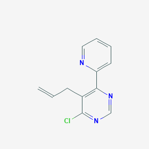 molecular formula C12H10ClN3 B8569411 5-Allyl-4-chloro-6-(pyridin-2-yl)pyrimidine 