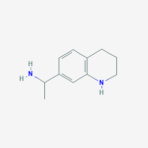 molecular formula C11H16N2 B8569436 7-(1-Aminoethyl)-1,2,3,4-tetrahydro-quinoline 