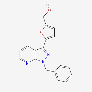 molecular formula C18H15N3O2 B8569448 [5-(1-Benzyl-1H-pyrazolo[3,4-b]pyridin-3-yl)furan-2-yl]methanol CAS No. 208047-82-9