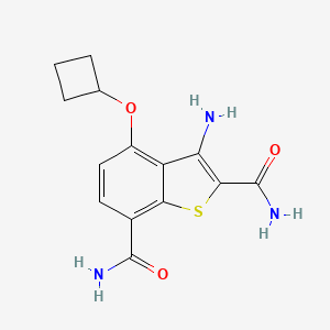 Benzo[b]thiophene-2,7-dicarboxamide, 3-amino-4-(cyclobutyloxy)-