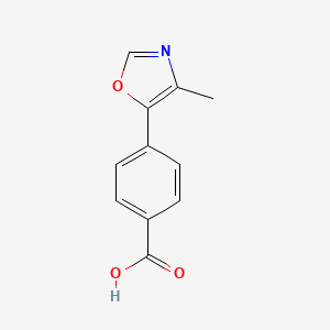 molecular formula C11H9NO3 B8569513 4-(4-Methyl-oxazol-5-yl)-benzoic acid 
