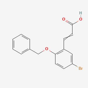 molecular formula C16H13BrO3 B8569519 3-(2-Benzyloxy-5-bromophenyl)-acrylic acid 